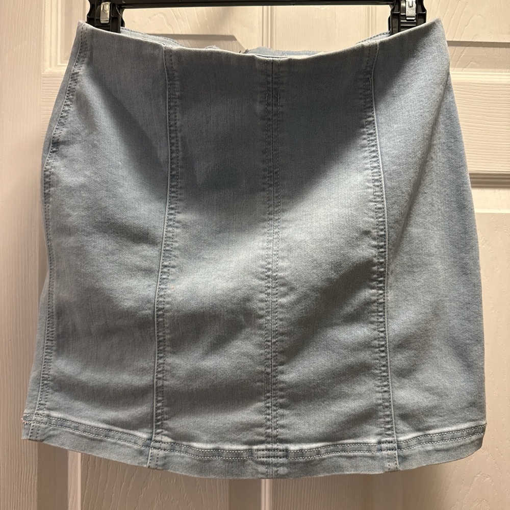 Sky and Sparrow Light Blue Mini Skirt
